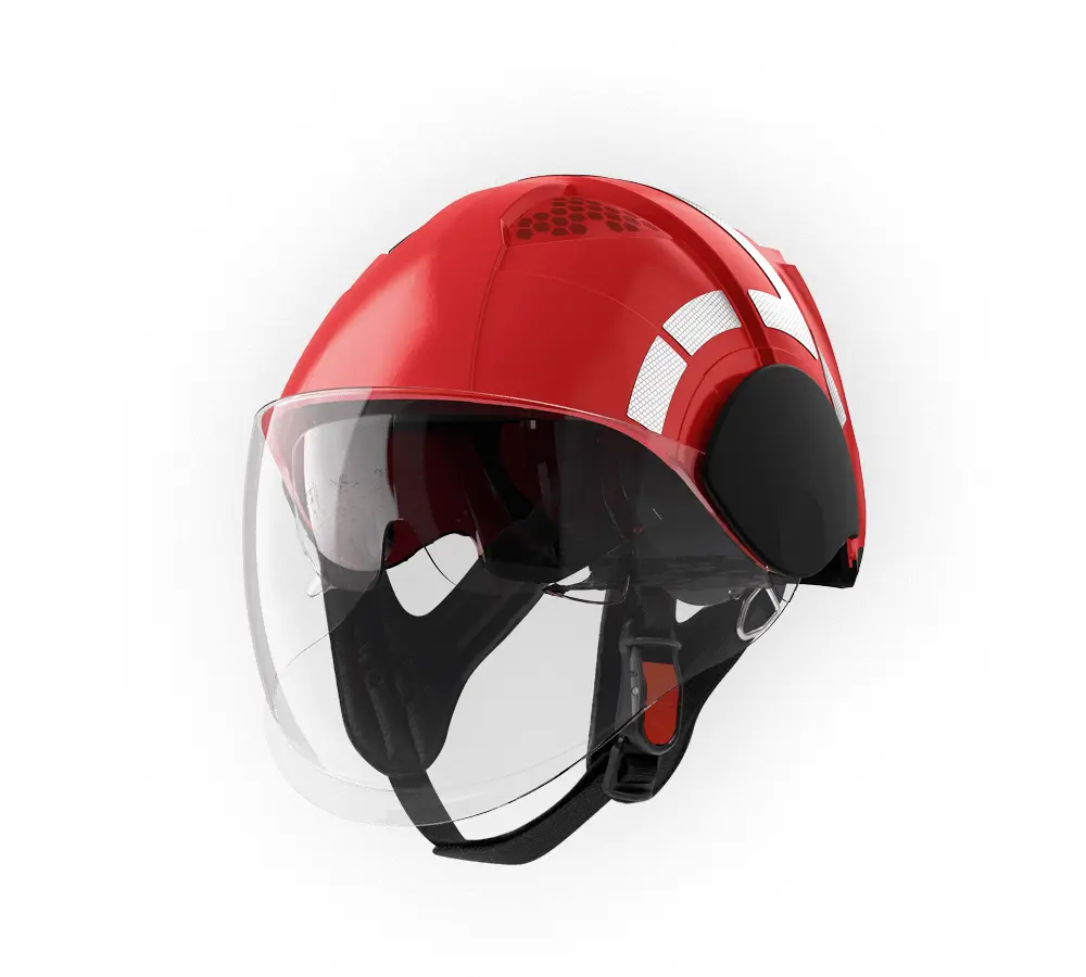 PAB Fire Compact Fireman Helmet (Red)