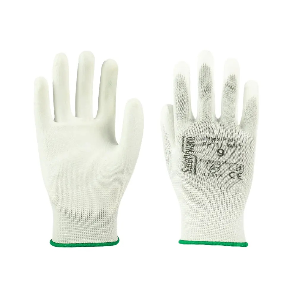 [FP111-GRY-SM] SAFETYWARE FlexiPlus FP-111 PU Palm Coated Gloves (Grey, S / 7)