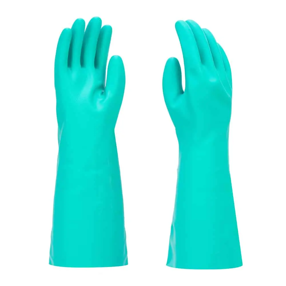 SAFETYWARE Chem-Pro GNF1815 Heavy Duty 15" Flocklined Nitrile Gloves